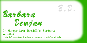 barbara demjan business card